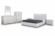Longmore 2 Drawer Nightstand in White Faux Leather